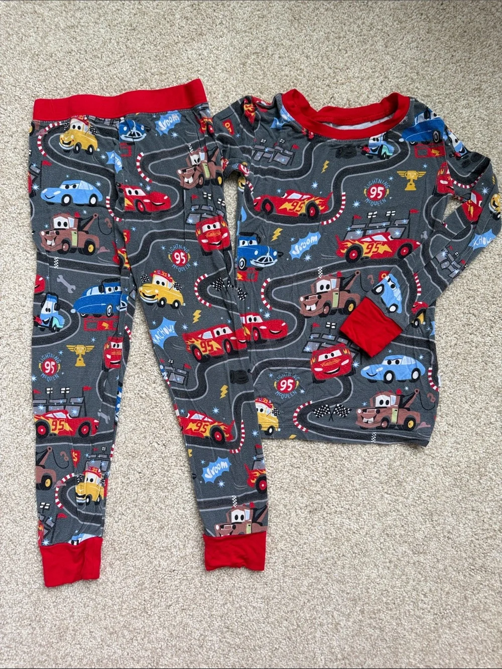 Little Sleepies Disney & Pixar Piston Cup Two-Piece Pajama Set